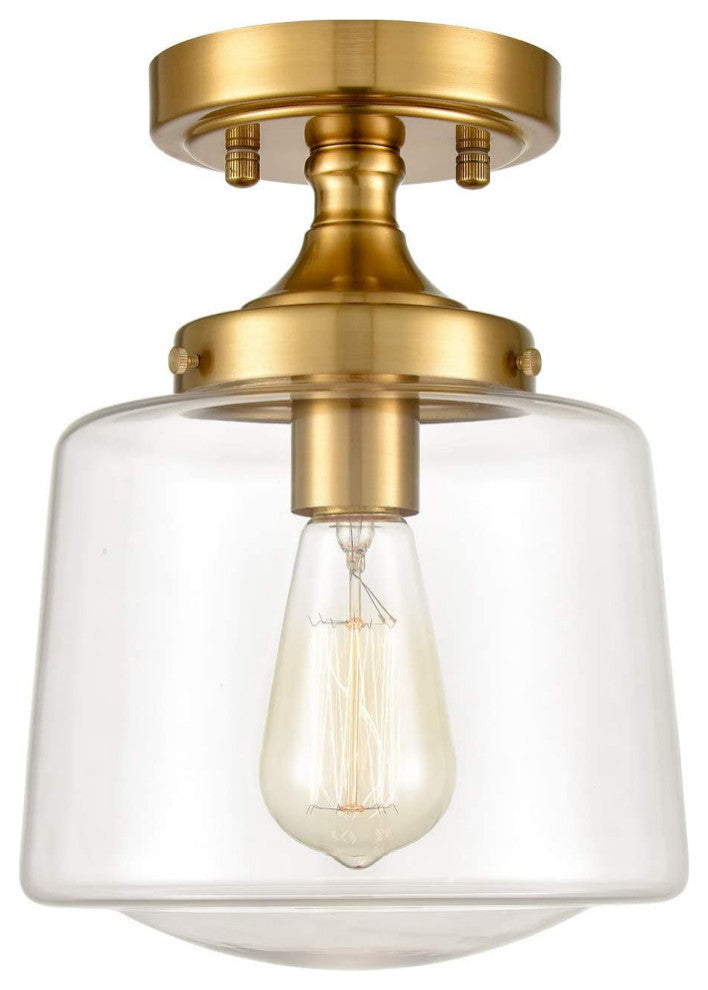 Modern Semi flush Ceiling Lighting fixture glass ceiling lighting with gold