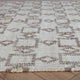 5' x 8' Colmar Ivory and Brown Ogee Flatweave Area Rug