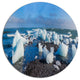 Ice Blocks On Sand Beach, Seashore Disc Metal Wall Art, 38"