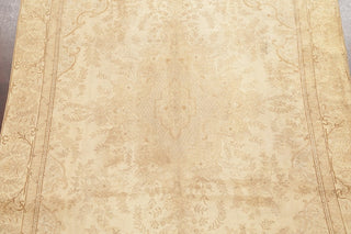 Consigned, Handmade Antique Persian Medallion 7x11 Distressed Oriental Faded Rug