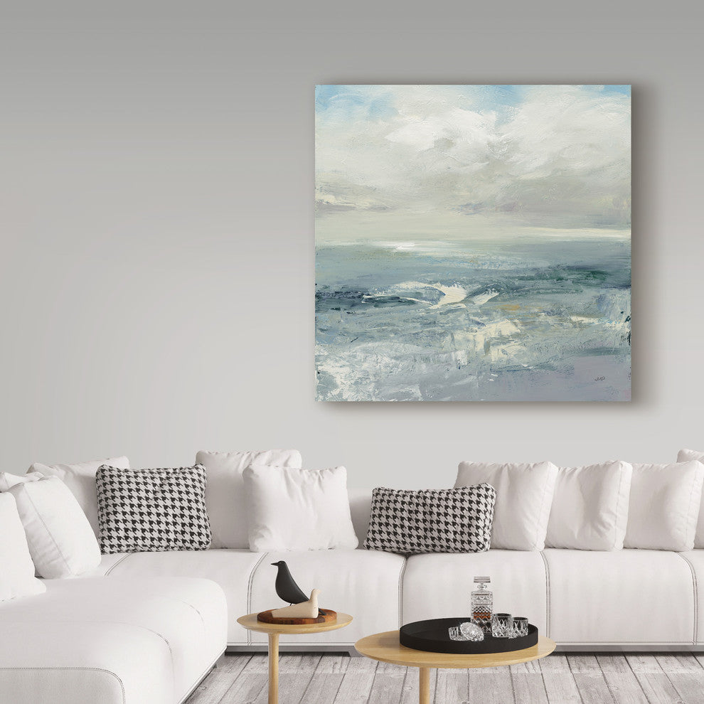 Julia Purinton 'Waves Abstract' Canvas Art, 14"x14"