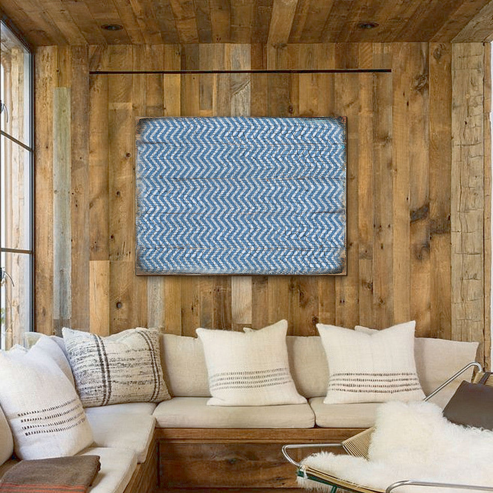 Decorative Pattern Wooden Block, 7"x5.5"