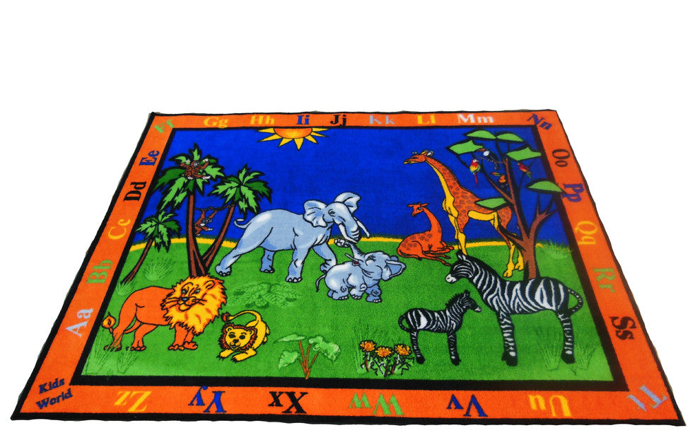 Safari #2009 6'6"x8'4" Children's Educational and Play Rug