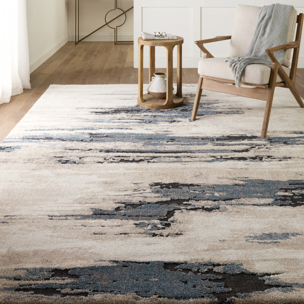 Jaipur Living Yushan Abstract White/ Blue Area Rug 8'X10'