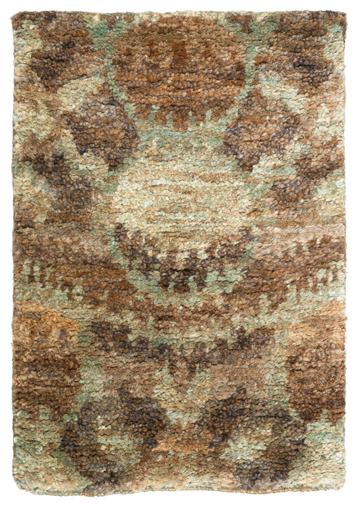 Surya Scarborough SCR-5151 5'x8' Rug, Khaki/Dark Green/Tan/Dark Brown/White