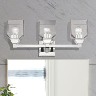 Aragon 3 Light Polished Chrome Vanity Sconce