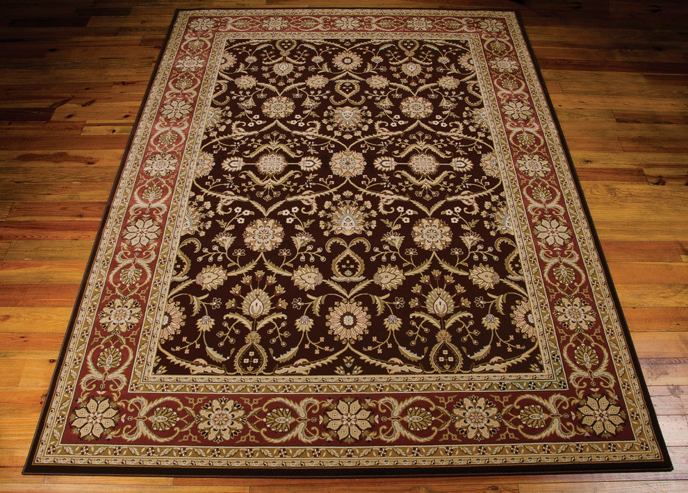 Nourison PERSIAN CROWN 178 DARK BROWN RUG