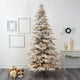 9' Flocked Grand Northern Rocky Fir Faux Xmas Tree W/Lights & Bendable Branches