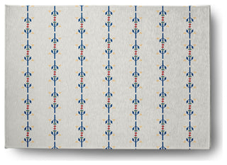 Jodhpur Stripe Spring Chenille Rug, Dark Cobalt Blue, 5'x7'