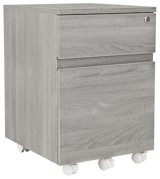 Techni Mobili Rolling 2-Drawer Vertical Filing Cabinet, Gray