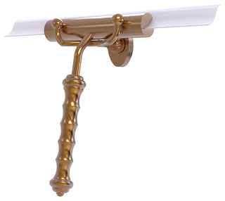 Shower Squeegee with Wavy Handle, Brushed Bronze