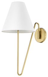 Golden Lighting 3690-A1W IL Kennedy 25" Tall Hardwired or Plug-In - Brushed