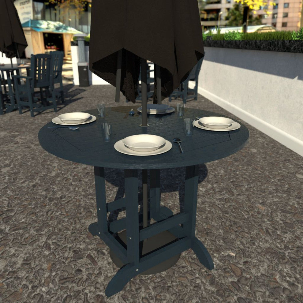 Sequoia 48" Round Counter Dining Table, Federal Blue