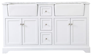 Home Living 22" Farmhouse White-Light Bathroom Vanity