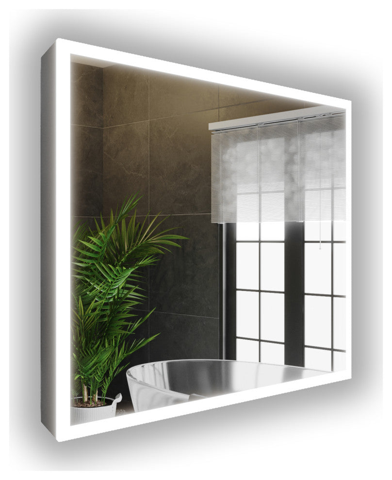 Gabriella Modern LED Bathroom Vanity Mirror, 30"x24"