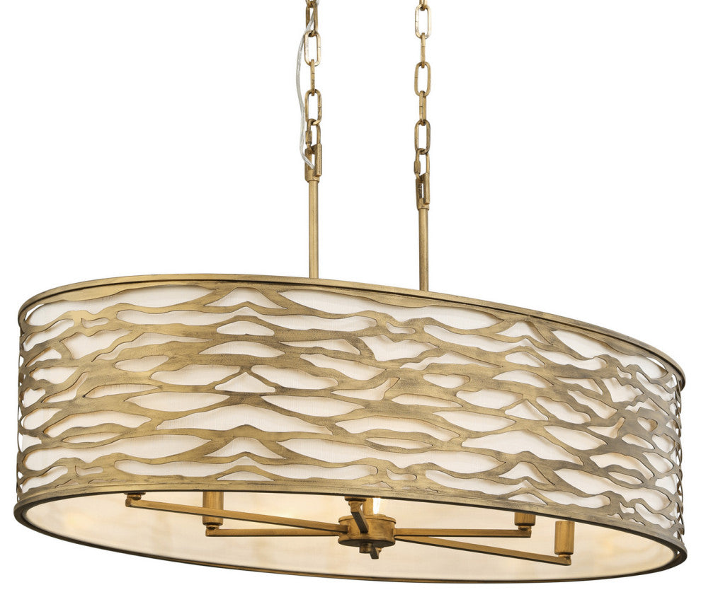 Varaluz-348N06HG-Six Light Pendant Havana Gold