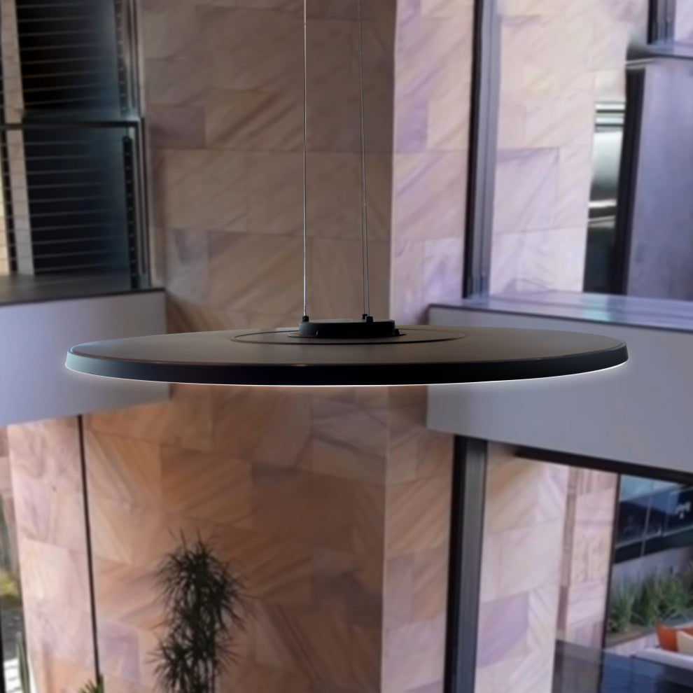 Salm 24" ETL Certified Integrated LED Chandelier, Black