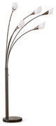 HOMEGLAM Flourish 5-light LED Arch Floor Lamp, Dark Bronze