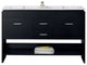 Gloria 48" Double Bathroom Vanity Set, Espresso