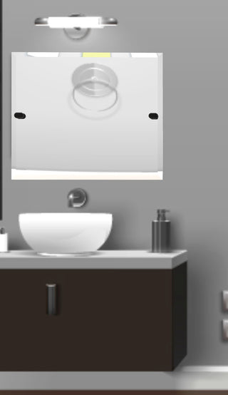 Frameless Landscape Beveled Edge Tilt Mirror, Satin Nickel