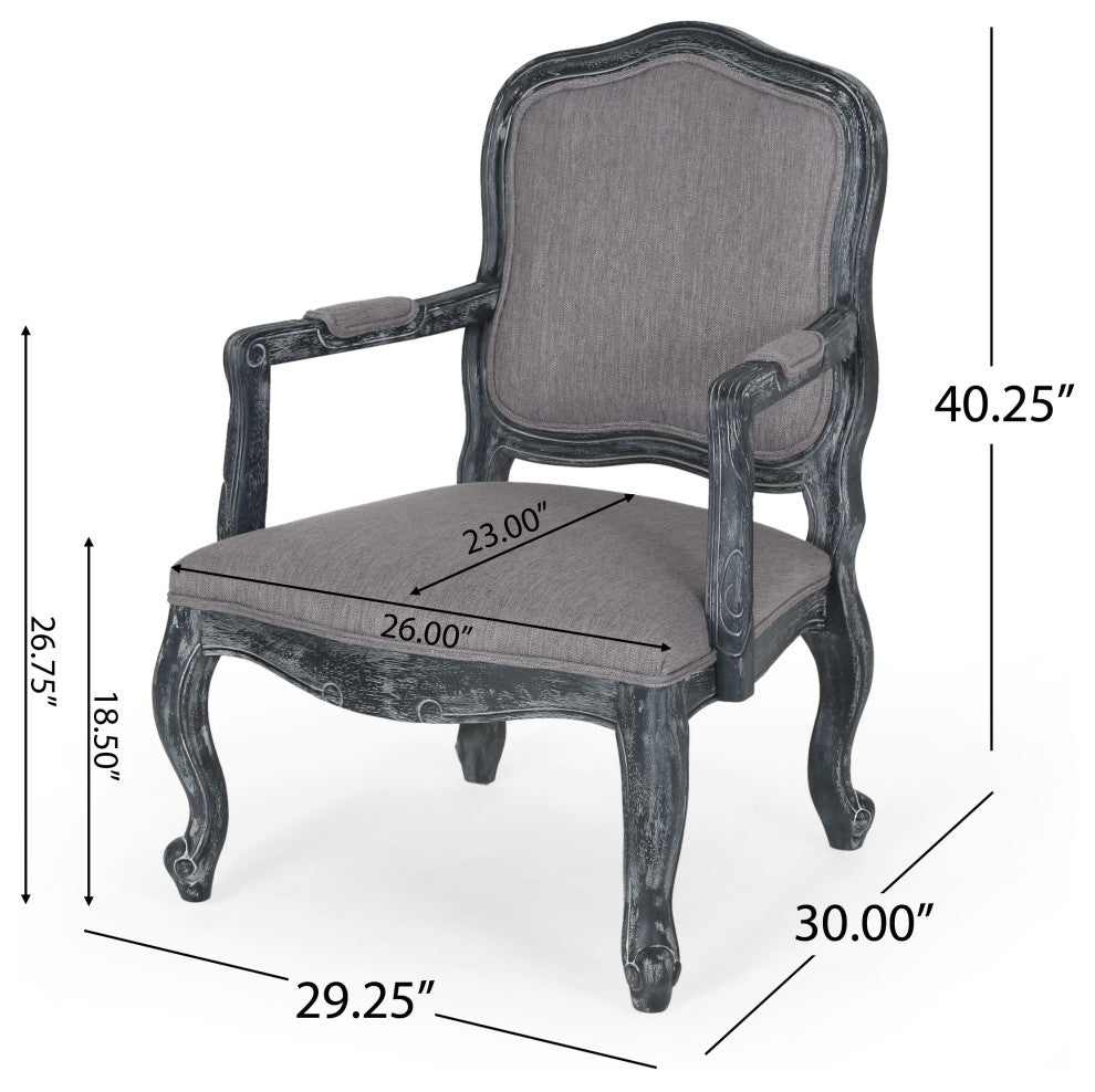 Bonview Fabric Upholstered Wood Expandable 7-Piece Dining Set, Gray