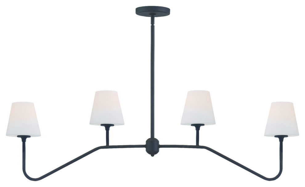 Crystorama Lighting Group KEE-A3004 Keenan 48"W 4 Light Linear - Black Forged