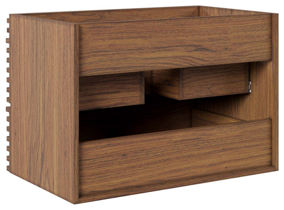 Render 30" Wall-Mount Bathroom Vanity, Walnut