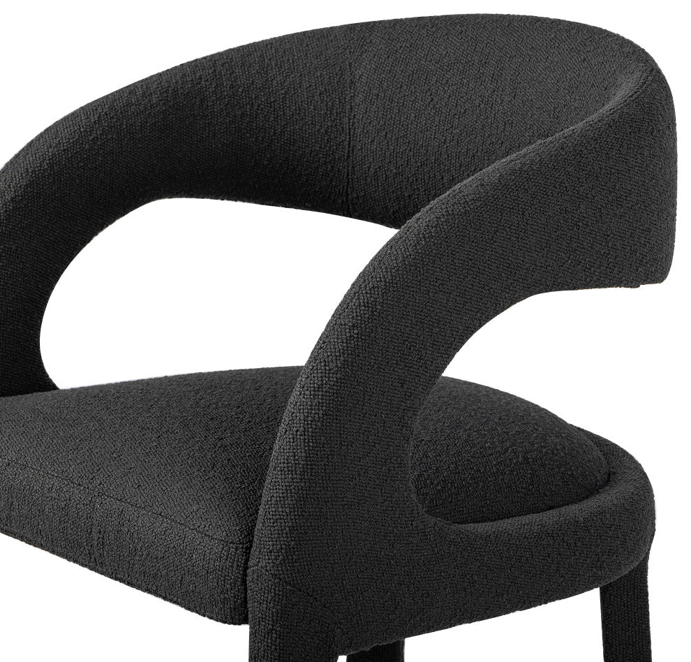 Hawkins Stool-Fiqa Boucle Charcoal-Bar