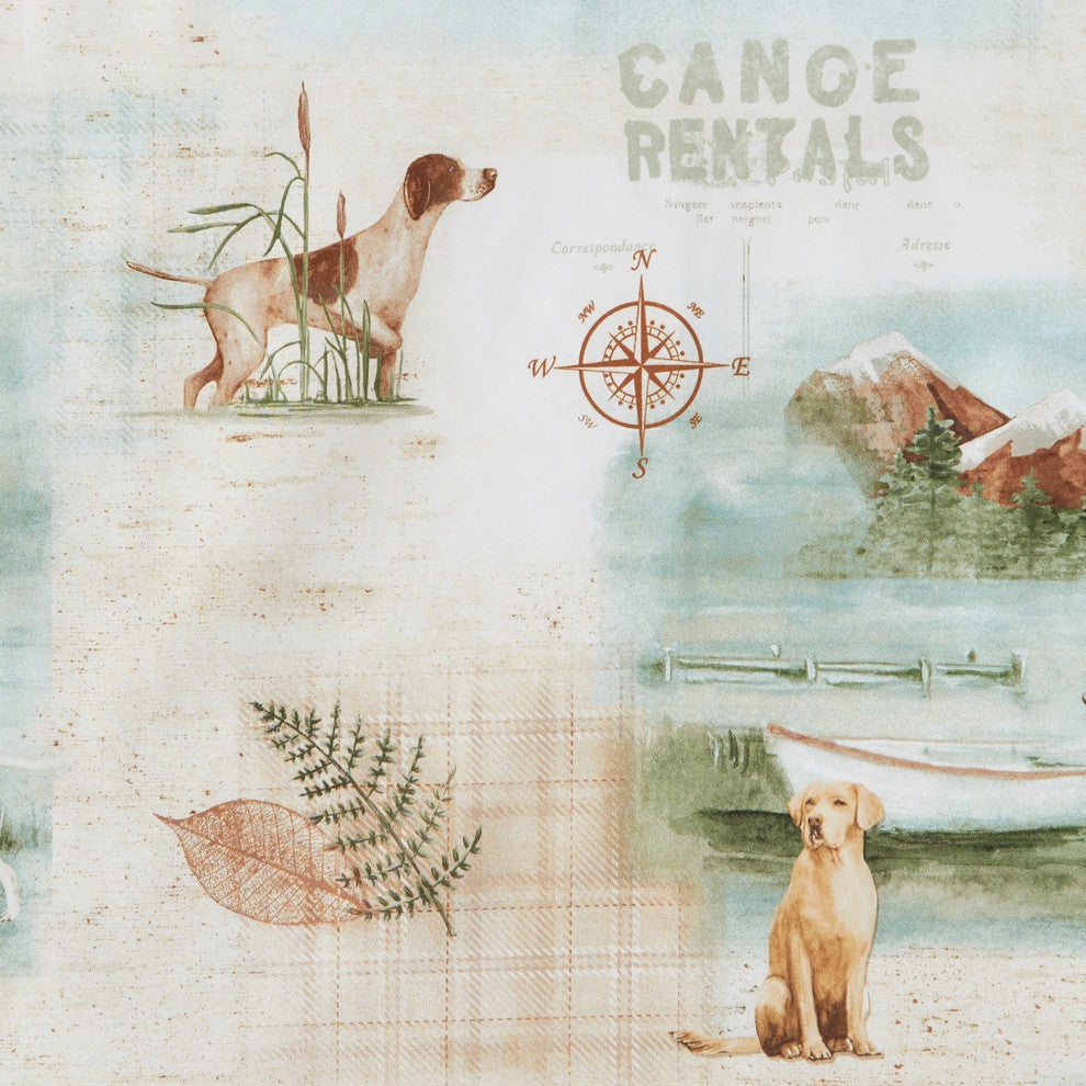 Adirondack Dogs Shower Curtain