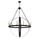 12 Light Candle Style Geometric Wagon Wheel Chandelier
