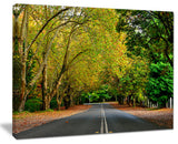 "Road Through Stunning Greenery" Landscape Art Print Canvas, 20"x12"