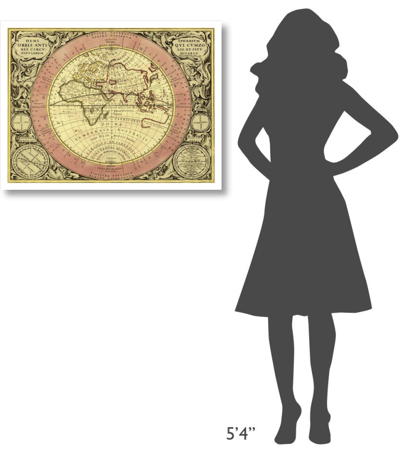 "Maps of the Heavens: Hemisphaerium Orbis Antiqui" Paper Art, 34"x26"