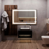 LED Modern Bathroom Frameless Decorative Mirror Wall Mounted, 36"x72", Rectangle