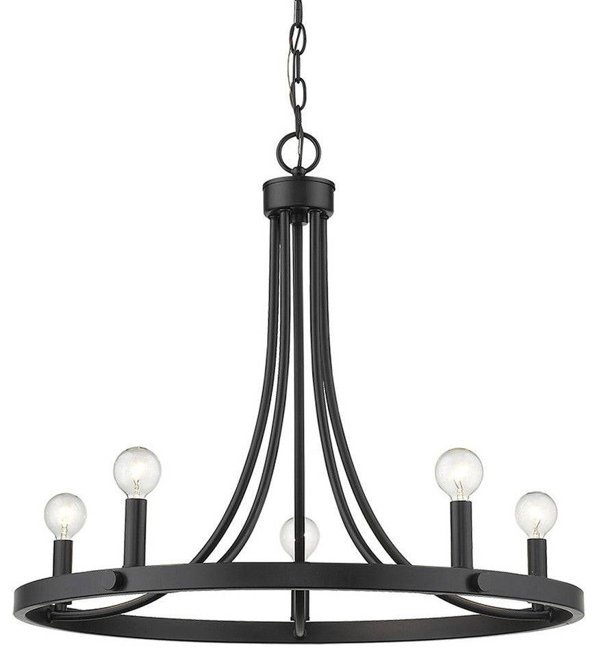 Sawyer 5-Light Matte Black Chandelier