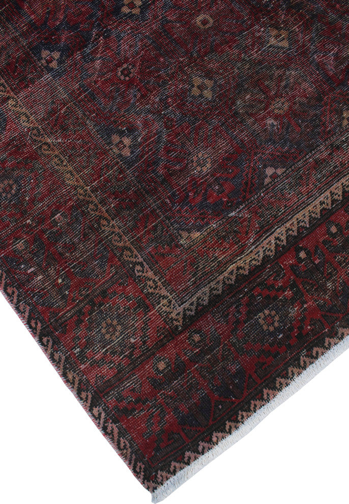 Vintage Distressed Eliot Blue Rug, 6'5x9'7