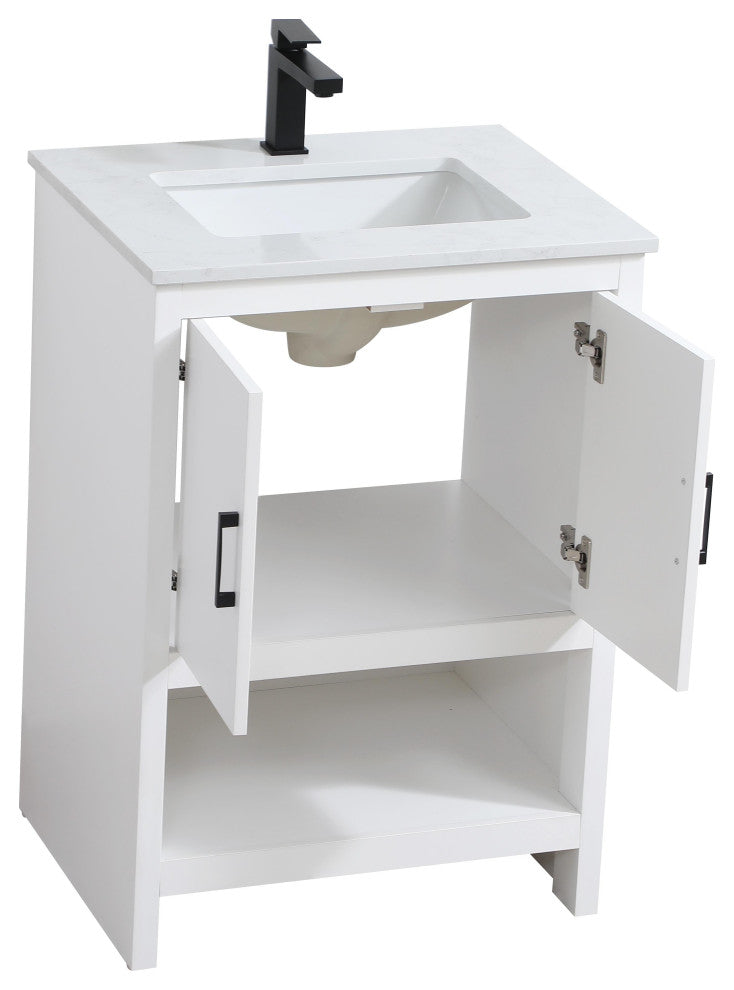 Home Living 24" Single Bathroom Vanity, White
