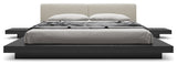 Akanji Bed Ecru Fabric and Wenge / Queen