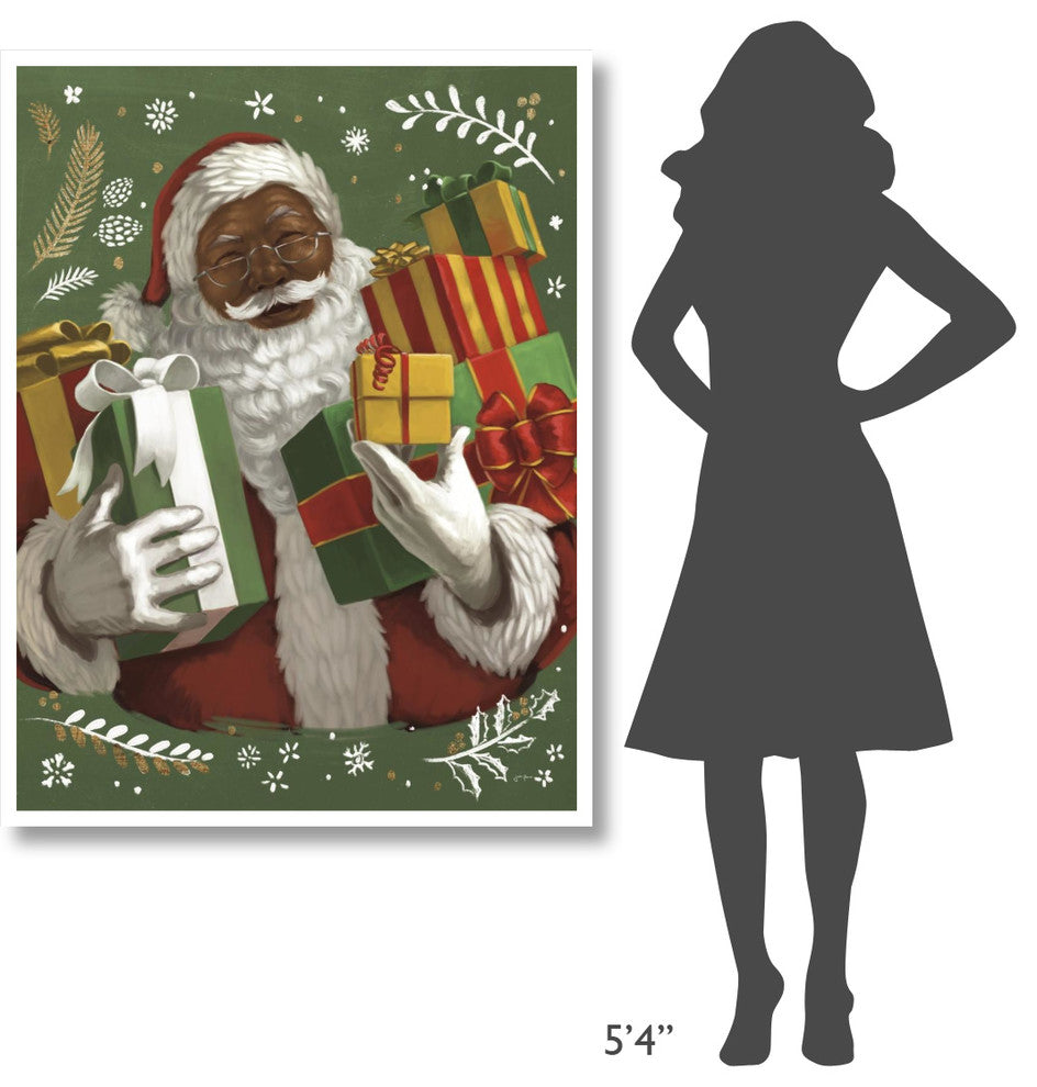 "Santas List IV v2 Crop" Digital Paper Print by Janelle Penner, 38"x50"