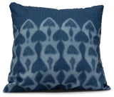 Watermark, Geometric Print Pillow, Blue, 18"x18"