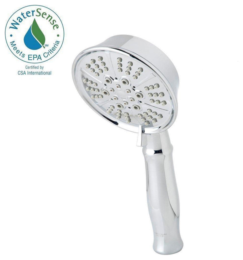 Allura 5-Spray 4.5" Hand Shower With Hose in Polished Chrome, 1.75 GPM