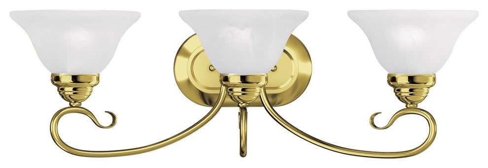 Livex Lighting 3 Light Polished Brass Bath Light - 6103-02