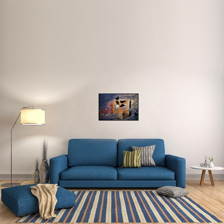 "Pigeons" Framed Canvas Giclee by Allan Wallberg, 31x21"