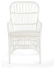 Rattan Loop Armchair With Seat Cushion, Set of 2, White