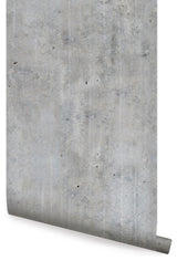 Cement Concrete Peel and Stick Vinyl Wallpaper , Dark Gray, 24"w X 60"h