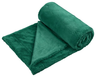 Fox Faux Fur Throw Blanket, Teal Green, 50''x60''