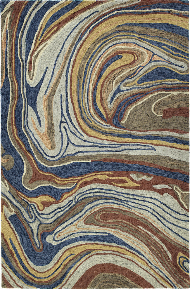 Kaleen Marble Multicolor color Hand-Tufted Rug, 2'x3'