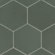 Makoto 10"x10" Hexagon Porcelain Tile (18pc - 10.76sqft), Midori Green