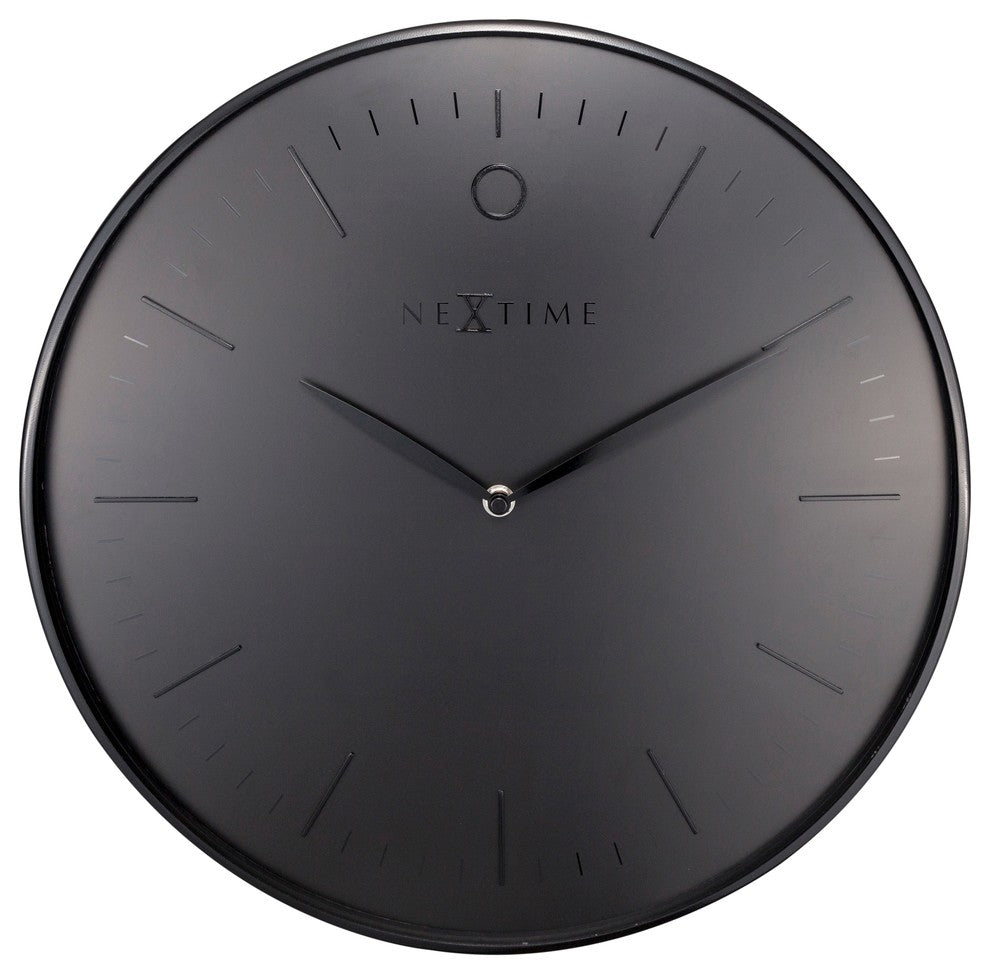 Glamour Metal Dome Wall Clock, Black