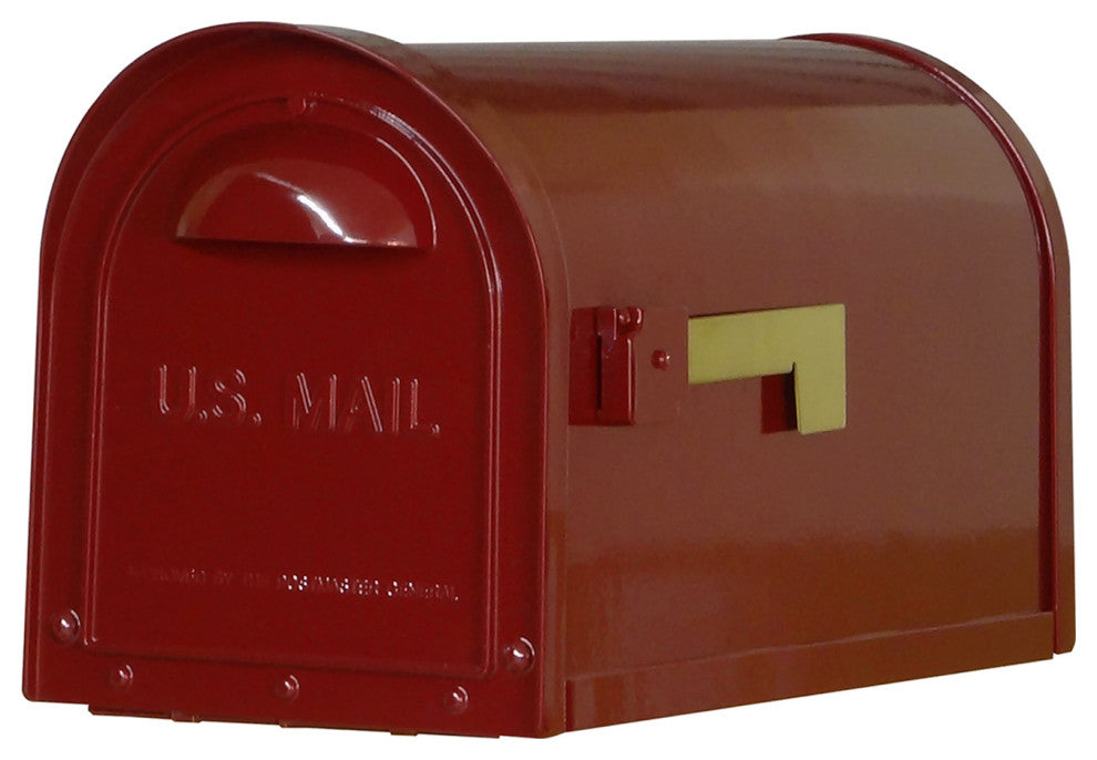Mid Modern Dylan Curbside Mailbox, Wine