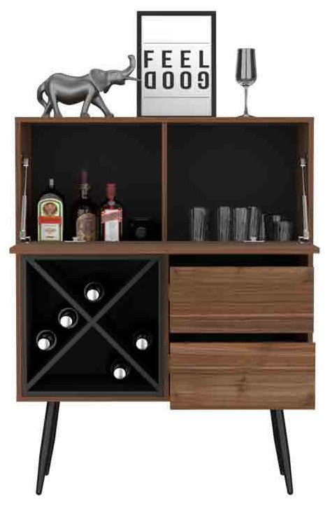 Bar Octupos, Living Room, Mahogany / Black